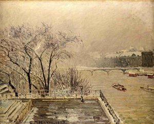 The Louvre Under Snow — Camille Pissarro