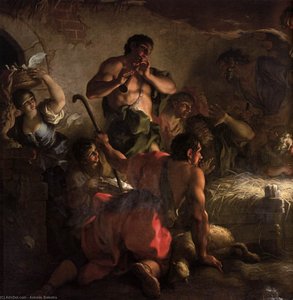 Adoration Of The Shepherds (detail) — Antonio Balestra, Rococo Painting