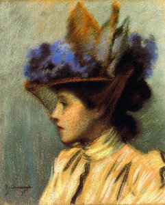 Signora Con Cappello — Federico Zandomeneghi