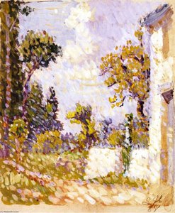 Landscape With Wall And Trees — Louis Hayet
