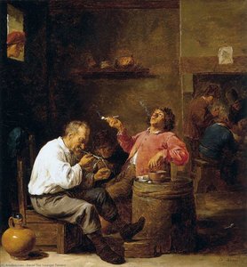 Smokers In An Interior — David Teniers The Younger, Baroque