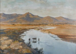 Landscape Near Oued Zat, Morocco — Edward Seago