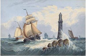 Traders And Other Vessels Off The Eddystone Lighthouse — John Callow