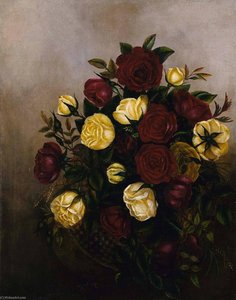 Roses Still Life — Robert Seldon Duncanson, Hudson River School