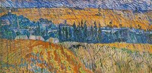 Landscape At Auvers In The Rain — Vincent Willem Van Gogh, Post-impressionist Expression