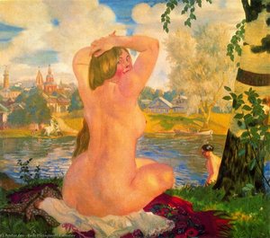 Bathing 1 — Boris Mikhailovich Kustodiev