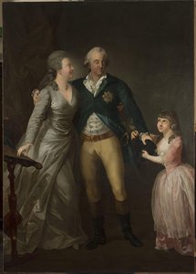 Portrait Of Saxon Duke Karl August With His Wife Sophie And Their Daughter — Антон Графф