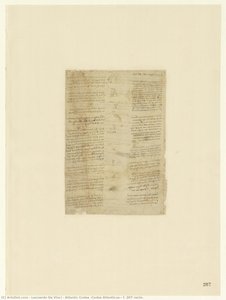 Atlantic Codex (codex Atlanticus), F. 207 Recto. — Leonardo Da Vinci, Renaissance
