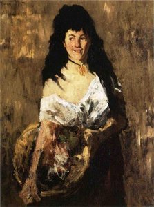 Woman With A Basket — William Merritt Chase