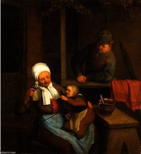 A Family At Play — Adriaen Van Ostade