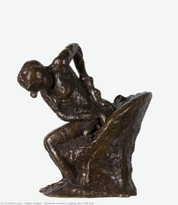 Seaated Woman, Wiping Her Left Hip — Edgar Degas, Impressionist Painting