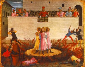 Saint Cosmas And Saint Damian Condamned (san Marco Altarpiece) — Fra Angelico, Early Renaissance