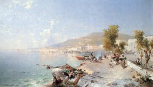 Vietri Sul Mare Looking Towards Salerno — Franz Richard Unterberger