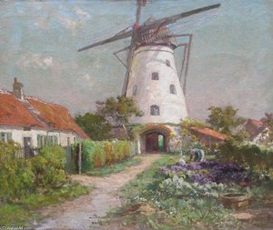 Moestuin Bij Een Molen — Evert Pieters
