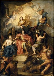 Louis Xiv Crowned By Glory — Antoine Coypel Ii
