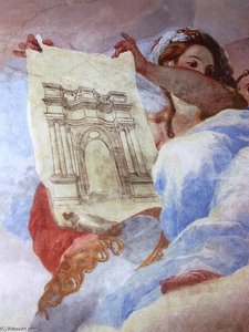 Allegory Of Architecture (detail) — Johann Michael Rottmayr