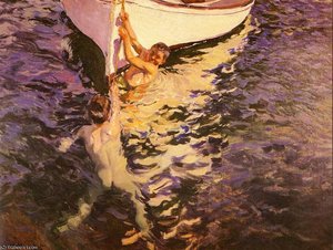 El Bote Blanco — Joaquín Sorolla Y Bastida, Impressionism