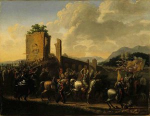Scène militaire (prise d'une forteresse)