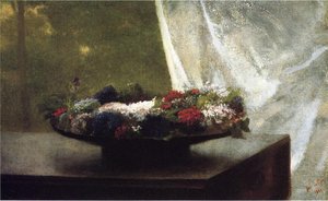 Flowers In A Lacquer Bowl — John La Farge