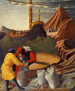 Die Geschichte Von Sankt Nikolaus. Sankt Nikolaus Rettet Das Schiff (detail) — Fra Angelico