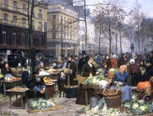 Le Marche Aux Legumes — Victor Gabriel Gilbert