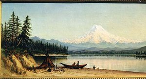Mt. Tacoma from the Mouth of the Puyallup River, (painting)