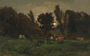 Le Pré Des Graves, À Villerville — Charles-françois Daubigny