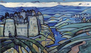 Northern Landscape With Fortress — Nicholas Roerich
