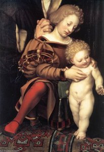 Darmstadt Madonna (detail - ) — Hans Holbein The Younger, Northern Renaissance