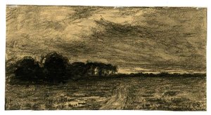 Drawing Of A Country Lane — Theodore Clement Steele, Impressionism