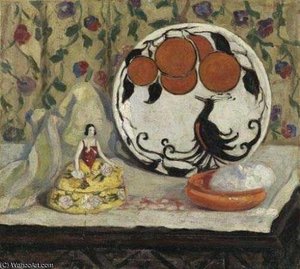 Still Life With Porcelain Figure — Boris Dmitrievich Grigoriev