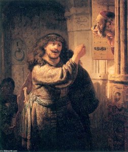Samson Amenazando A Su Padre — Rembrandt Van Rijn, Baroque