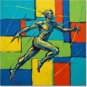 Kinetic Resonance: A Study In Saturated Form And Controlled Momentum — Christian Noiret, Contemporary Abstract Painting