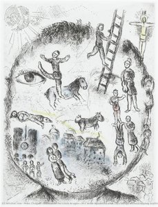 Illustration For Louis Aragon's Work "one Who Says Things Without Saying Anything" — Marc Chagall