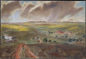 Spring Shower (western Kansas Landscape) — John Steuart Curry