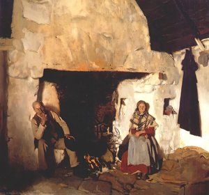 Old John's Cottage, Connemara — Sir William Newenham Montague Orpen, Academic Realism