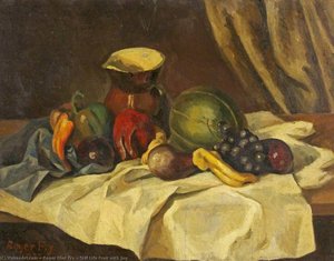 Still Life Fruit with Jug