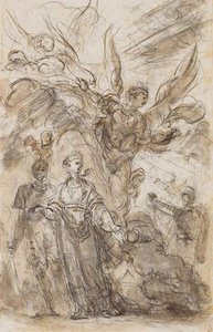 Charlemagne Leads Angelica Away From Roland — Jean-honoré Fragonard