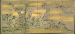 Hermits And A Fairy (right Side) — Kanō Eitoku