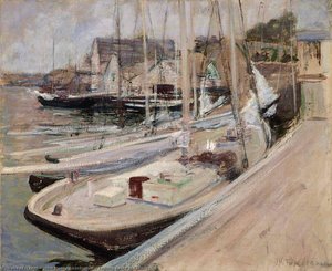 Fishing Boats At Gloucester — John Henry Twachtman