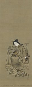 Ariwara No Yukihira With Salt Maidens — Isoda Koryūsai
