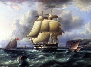 H.m.s. Rodney'' In Plymouth Sound'' — James Edward Buttersworth