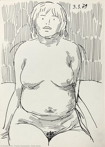 Nude Sitting — Hryhorii Havrylenko