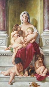 La Charité (charity) - William-adolphe Bouguereau — William-adolphe Bouguereau
