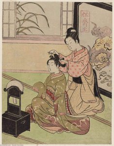 Autumn Moon Of The Mirror Stand — Suzuki Harunobu