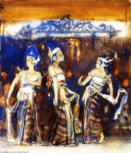 Javanese Dancing Girls (study) — John Singer Sargent