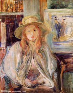 Julie Manet With A Straw Hat — Berthe Morisot
