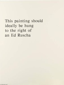 This Painting Should Ideally Be Hung To The Right Of An Ed Ruscha — Jonathan Monk