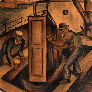 Loading Cargo (study For Mural, Seattle Washington Marine Hospital) — Kenneth Callahan