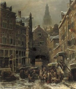 De Winter In Het Jodenkwartier Te Amsterdam